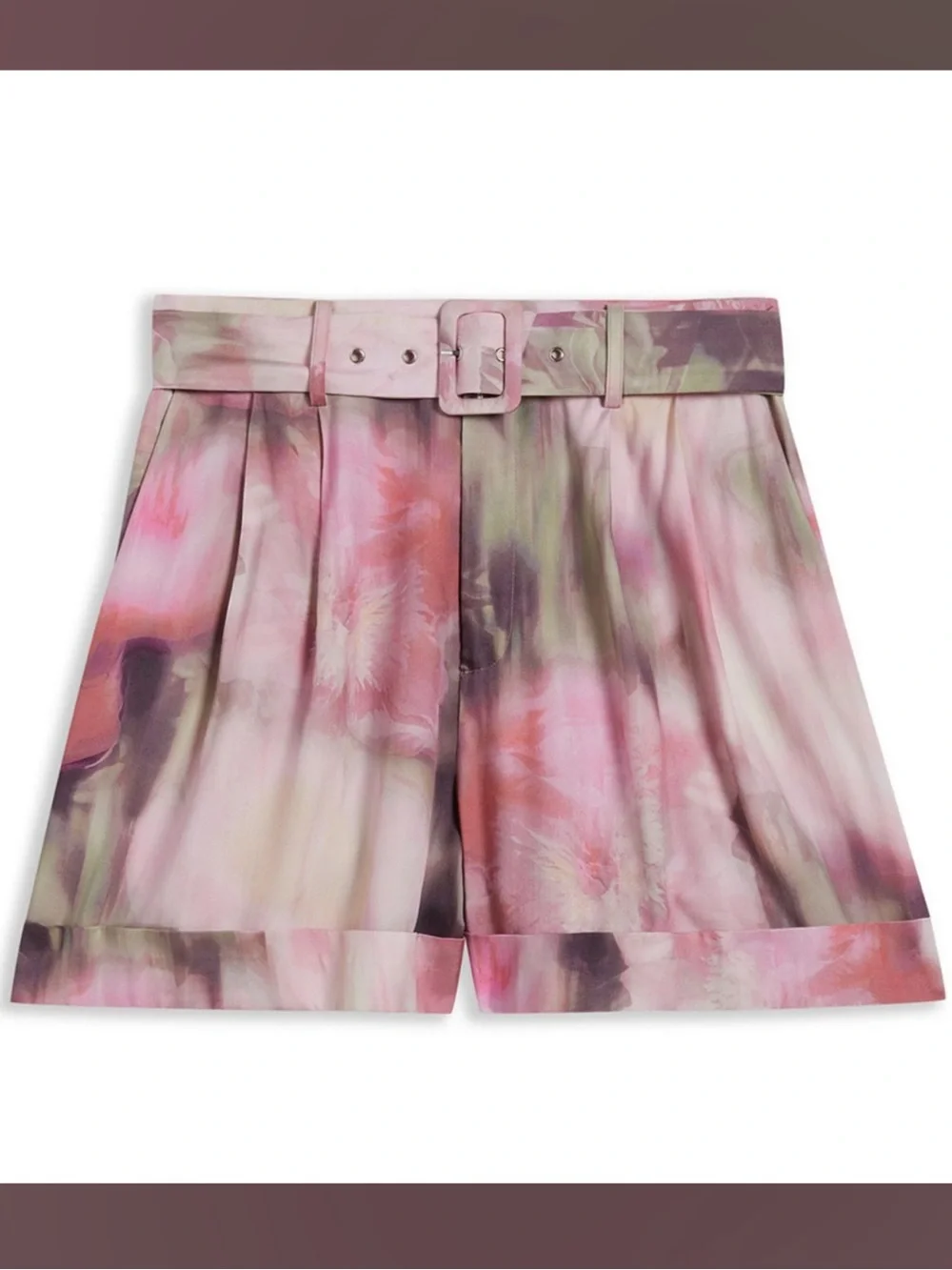 Ted Baker Ayaaz Floral Printed Tailored Shorts Pink Coral